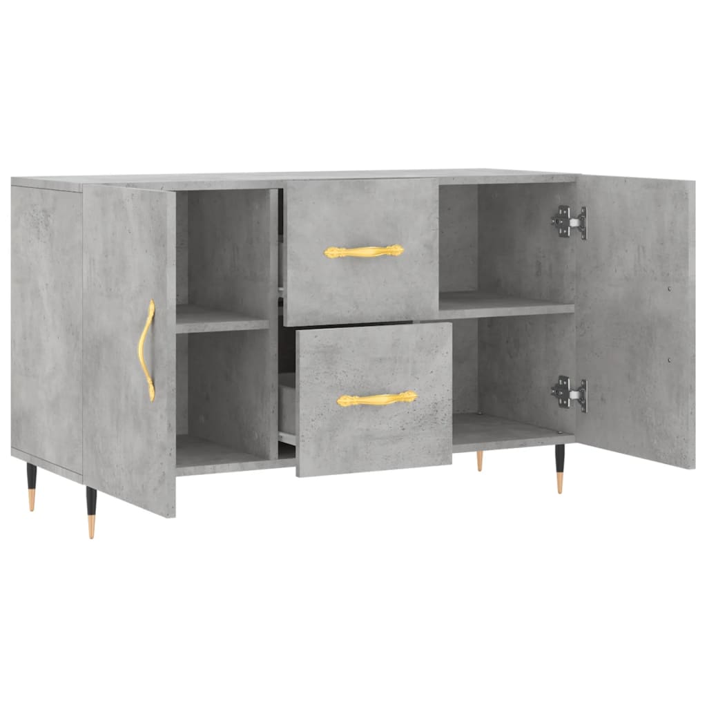 Buffet gris béton 100x36x60 cm bois d'ingénierie - XIOS