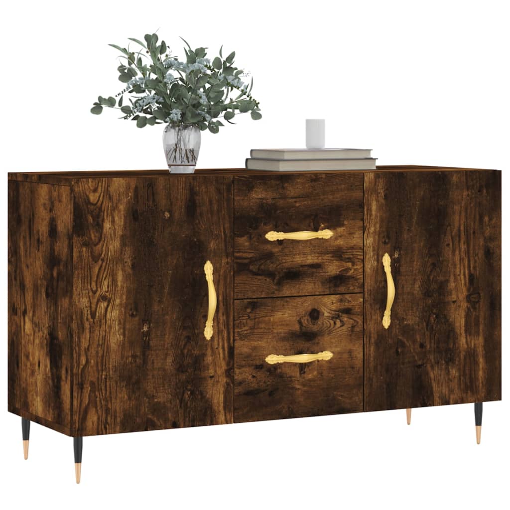 Buffet chêne fumé 100x36x60 cm bois d'ingénierie - XIOS