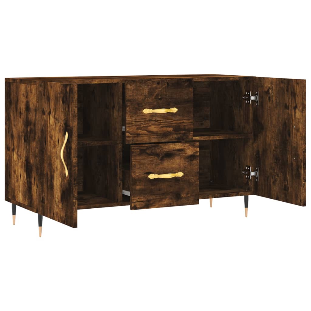 Buffet chêne fumé 100x36x60 cm bois d'ingénierie - XIOS