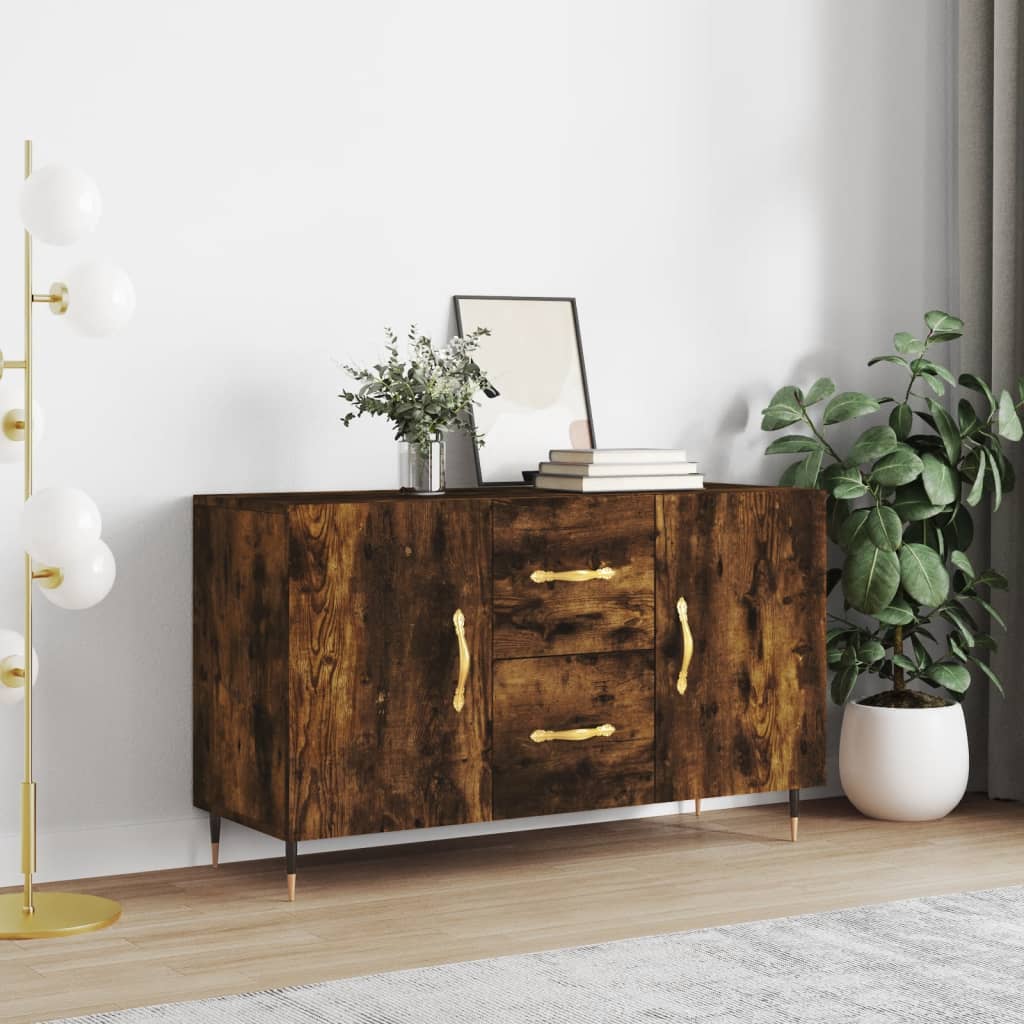 Buffet chêne fumé 100x36x60 cm bois d'ingénierie - XIOS