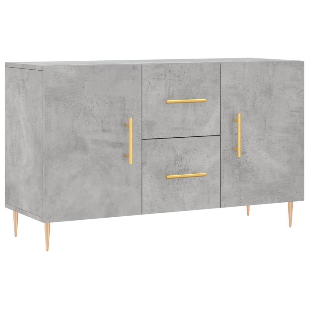 Buffet gris béton 100x36x60 cm bois d'ingénierie - XIOS