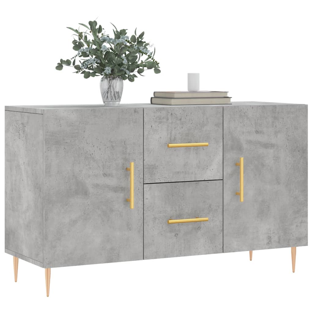 Buffet gris béton 100x36x60 cm bois d'ingénierie - XIOS