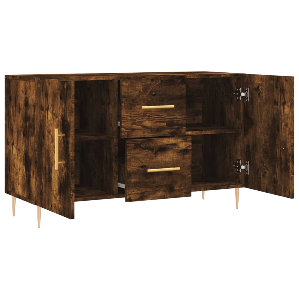 Buffet chêne fumé 100x36x60 cm bois d'ingénierie - XIOS