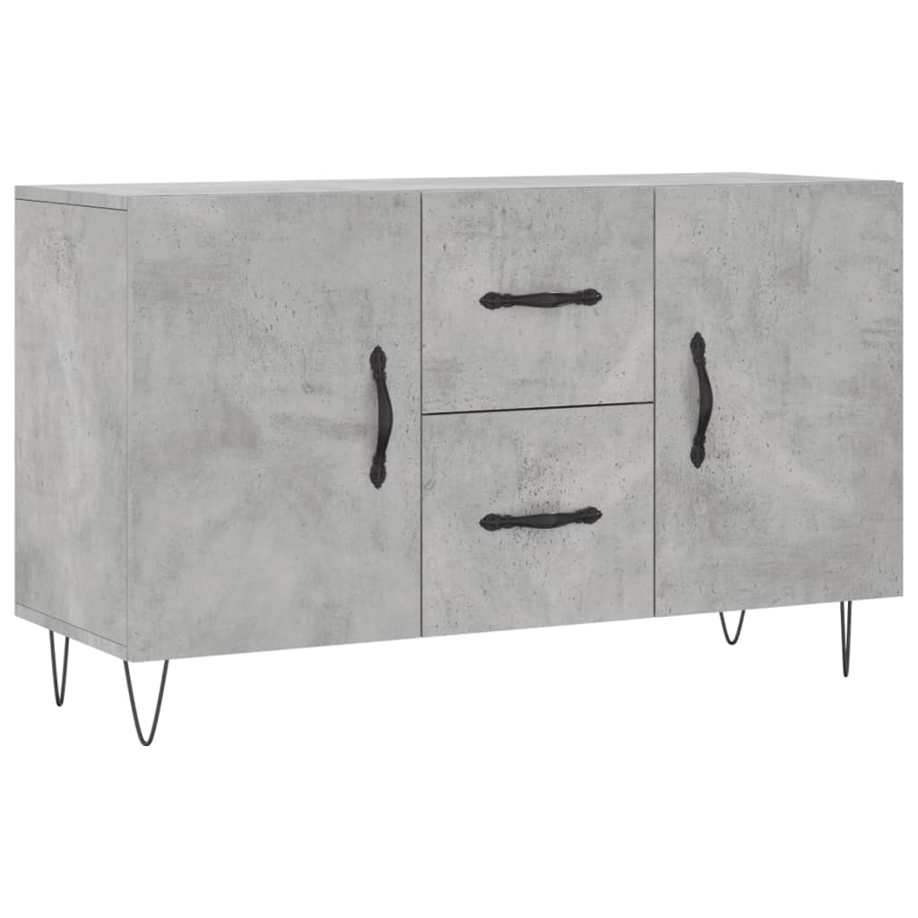 Buffet gris béton 100x36x60 cm bois d'ingénierie - XIOS
