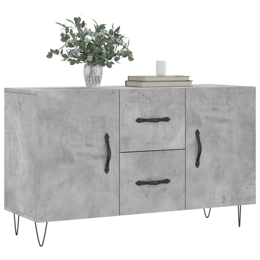 Buffet gris béton 100x36x60 cm bois d'ingénierie - XIOS