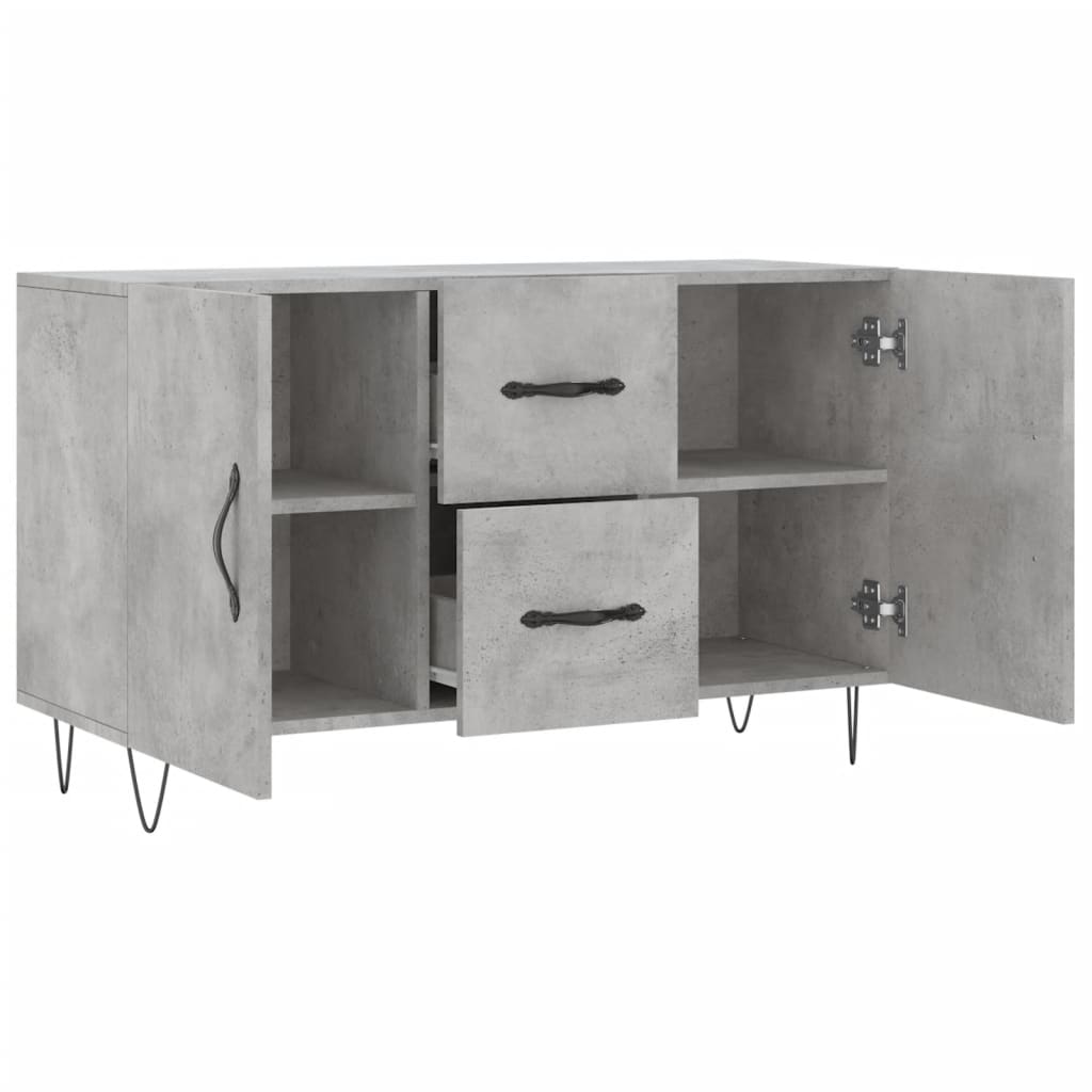 Buffet gris béton 100x36x60 cm bois d'ingénierie - XIOS