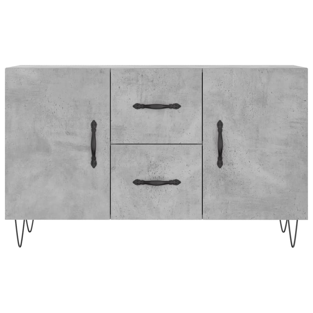 Buffet gris béton 100x36x60 cm bois d'ingénierie - XIOS