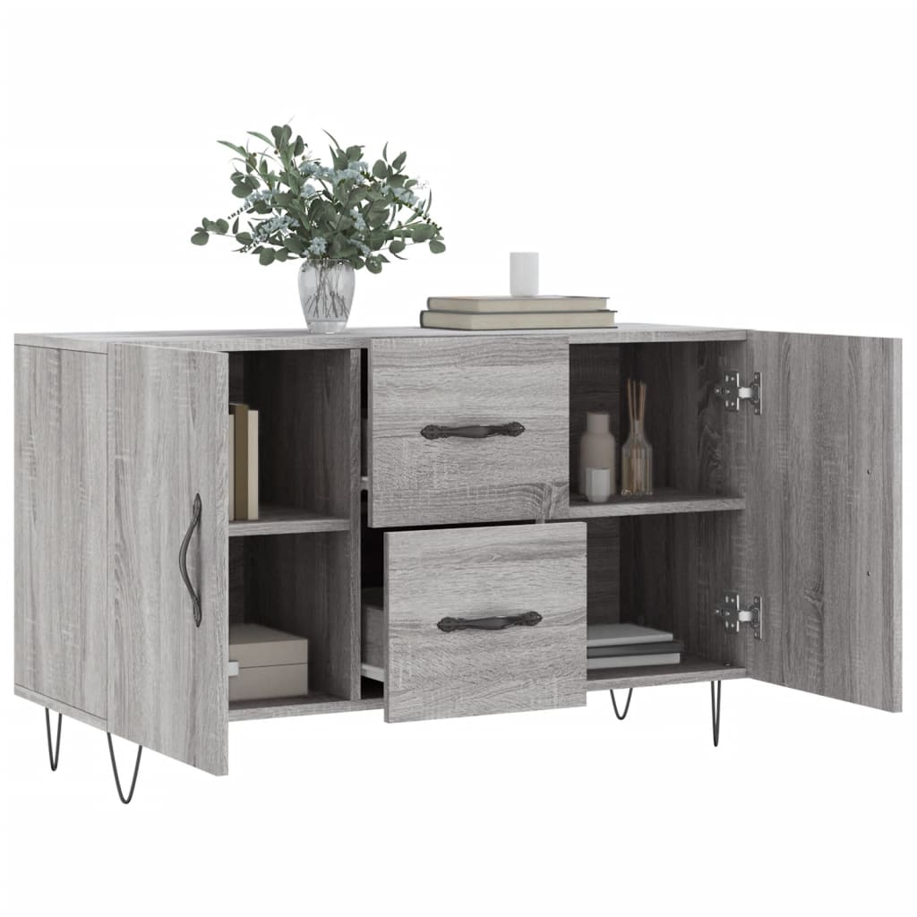 Buffet sonoma gris 100x36x60 cm bois d'ingénierie - XIOS