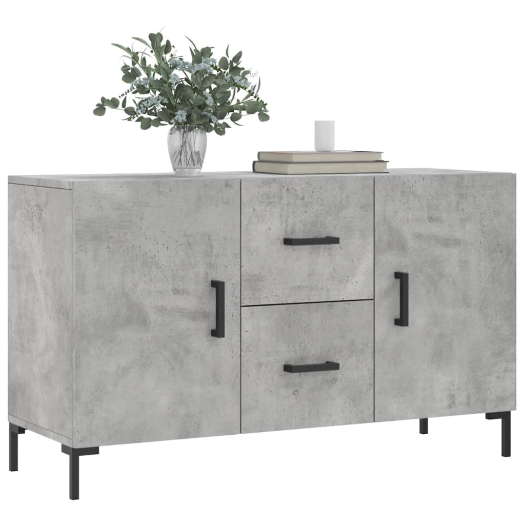 Buffet gris béton 100x36x60 cm bois d'ingénierie - XIOS