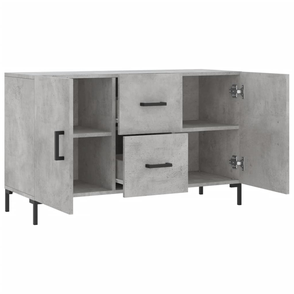 Buffet gris béton 100x36x60 cm bois d'ingénierie - XIOS