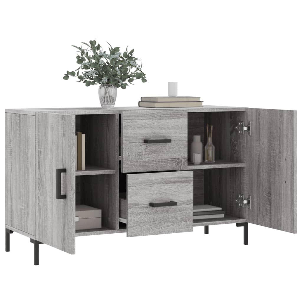Buffet sonoma gris 100x36x60 cm bois d'ingénierie - XIOS