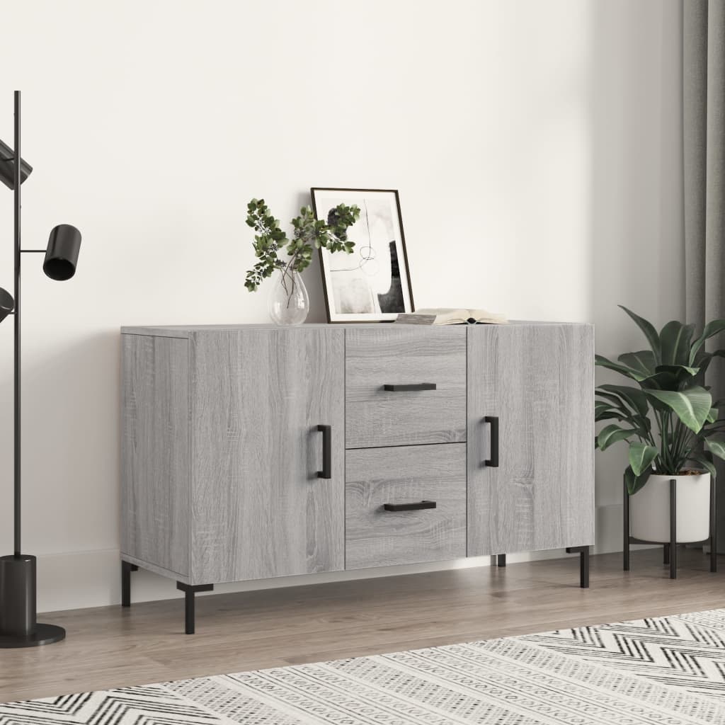 Buffet sonoma gris 100x36x60 cm bois d'ingénierie - XIOS