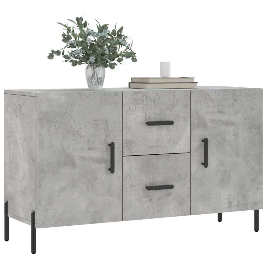Buffet gris béton 100x36x60 cm bois d'ingénierie - XIOS