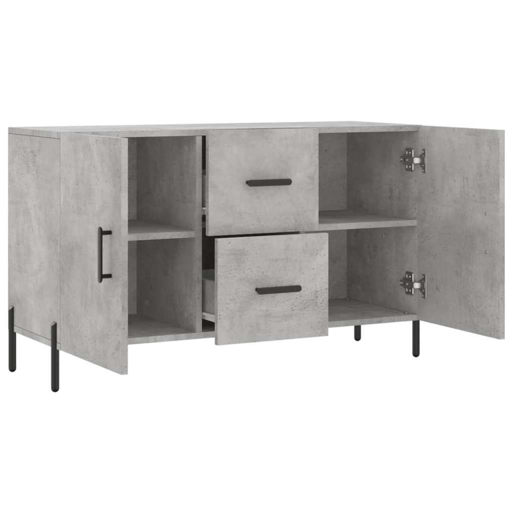 Buffet gris béton 100x36x60 cm bois d'ingénierie - XIOS