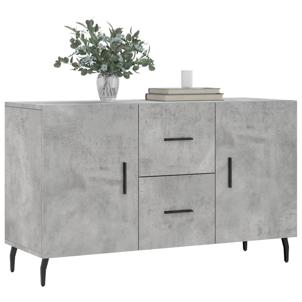 Buffet gris béton 100x36x60 cm bois d'ingénierie - XIOS
