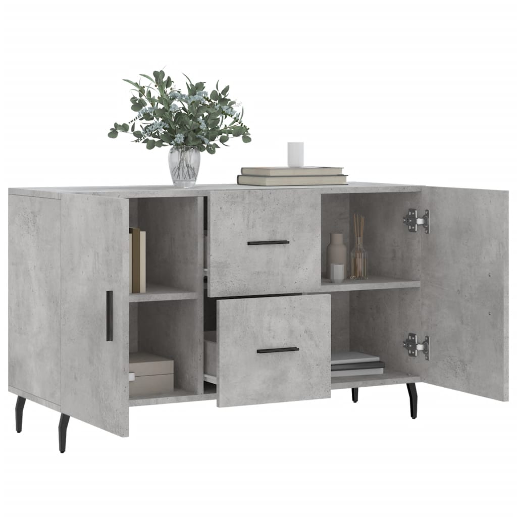 Buffet gris béton 100x36x60 cm bois d'ingénierie - XIOS