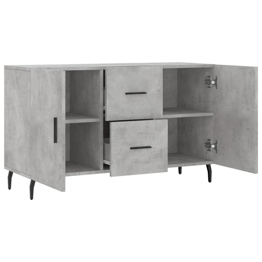 Buffet gris béton 100x36x60 cm bois d'ingénierie - XIOS