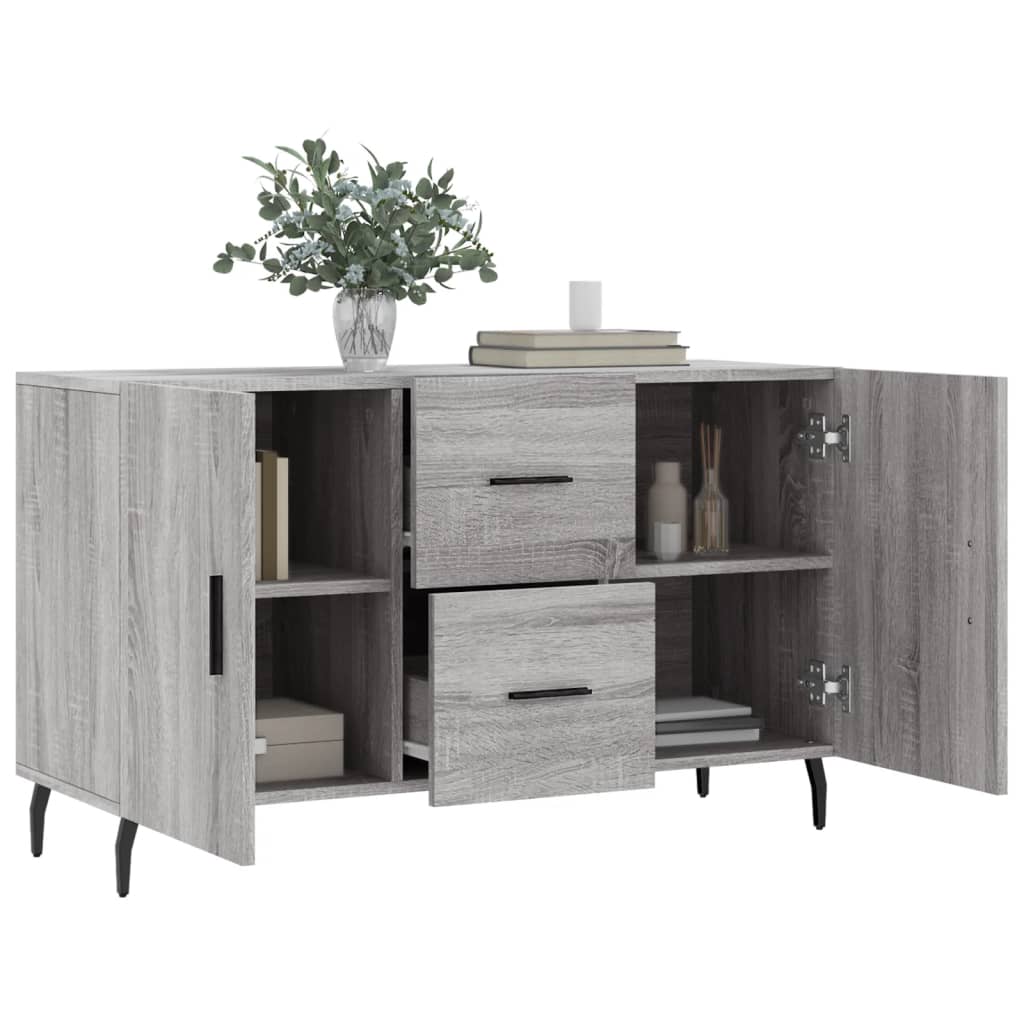 Buffet sonoma gris 100x36x60 cm bois d'ingénierie - XIOS