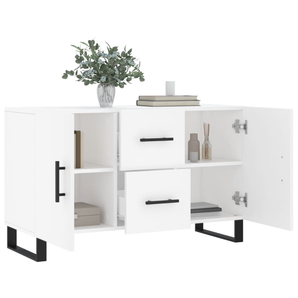 Buffet blanc 100x36x60 cm bois d'ingénierie - XIOS