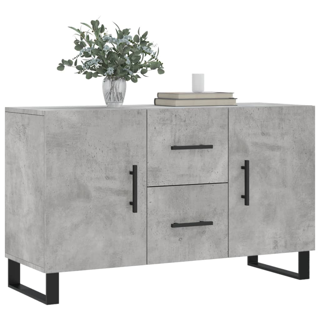 Buffet gris béton 100x36x60 cm bois d'ingénierie - XIOS