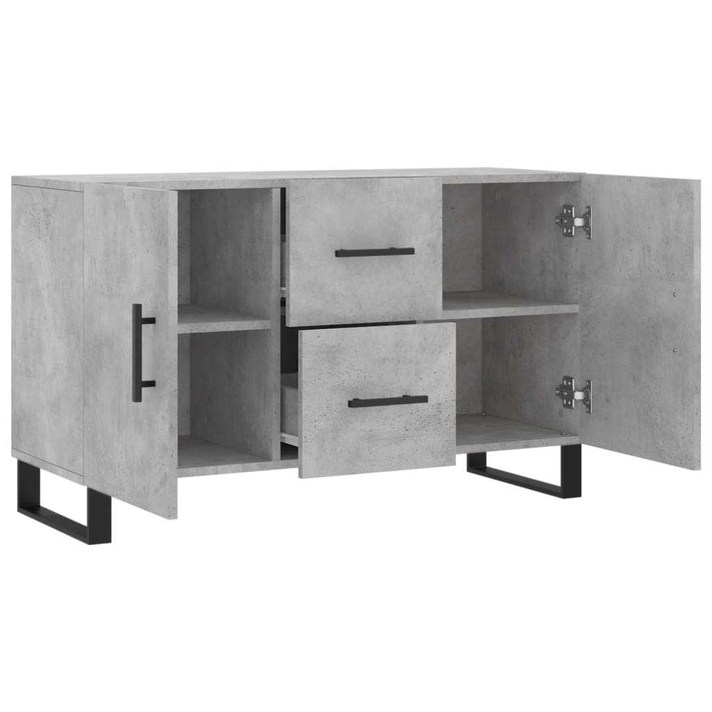 Buffet gris béton 100x36x60 cm bois d'ingénierie - XIOS