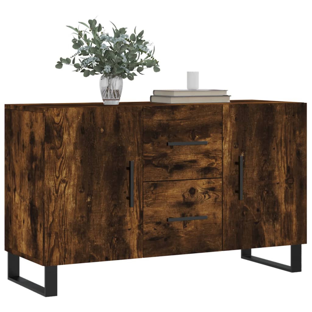 Buffet chêne fumé 100x36x60 cm bois d'ingénierie - XIOS