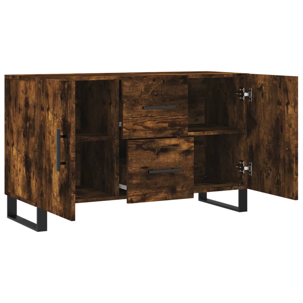 Buffet chêne fumé 100x36x60 cm bois d'ingénierie - XIOS