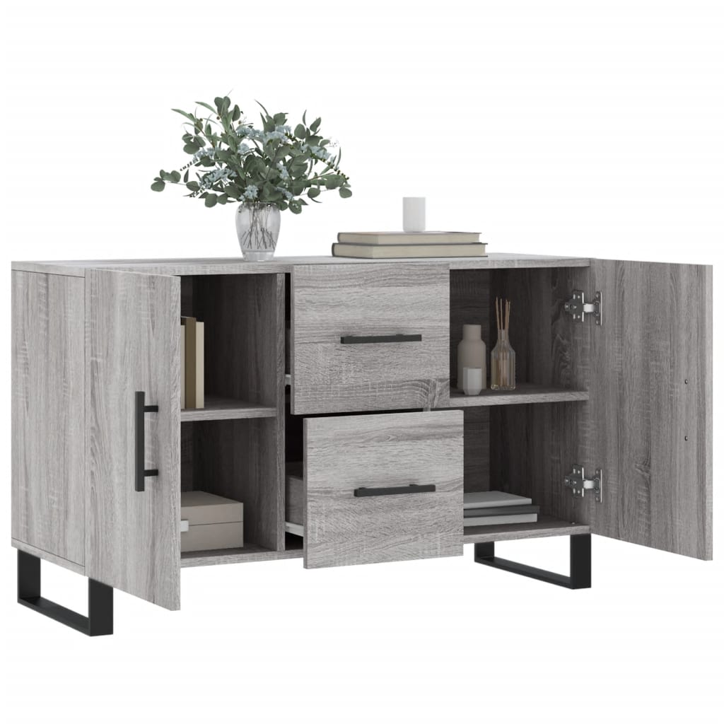Buffet sonoma gris 100x36x60 cm bois d'ingénierie - XIOS
