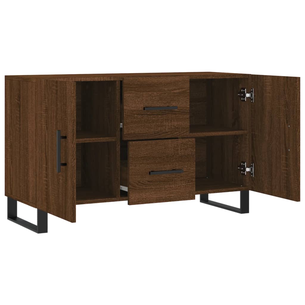 Buffet chêne marron 100x36x60 cm bois d'ingénierie - XIOS