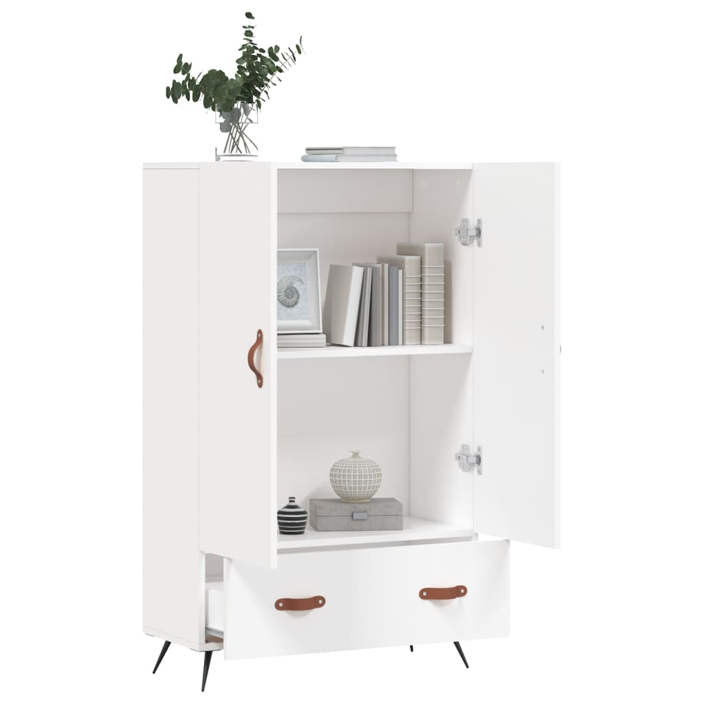 Buffet haut blanc 69,5x31x115 cm bois d'ingénierie - XIOS