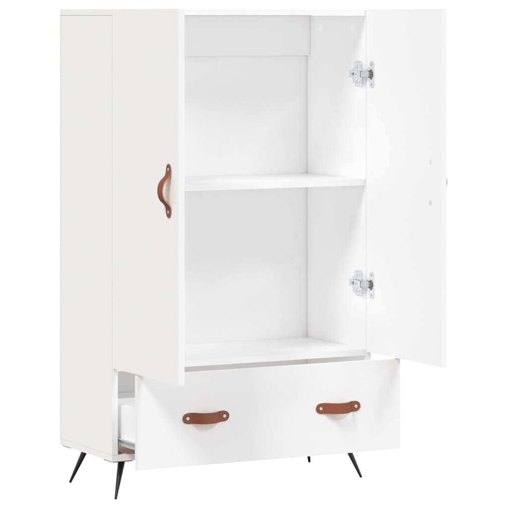 Buffet haut blanc 69,5x31x115 cm bois d'ingénierie - XIOS