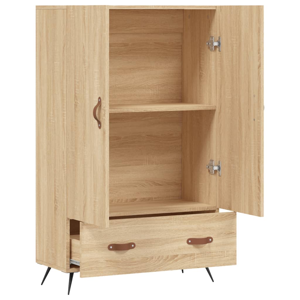 Buffet haut chêne sonoma 69,5x31x115 cm bois d'ingénierie - XIOS