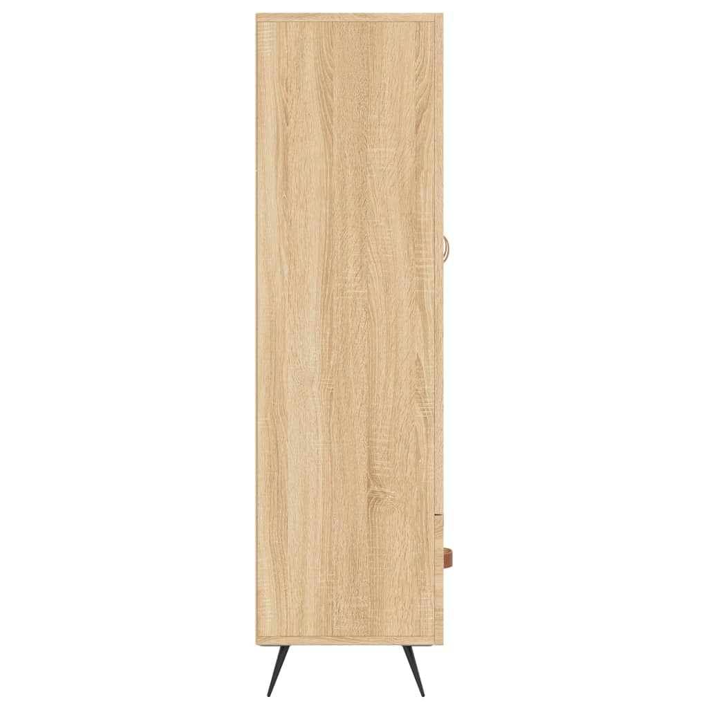 Buffet haut chêne sonoma 69,5x31x115 cm bois d'ingénierie - XIOS