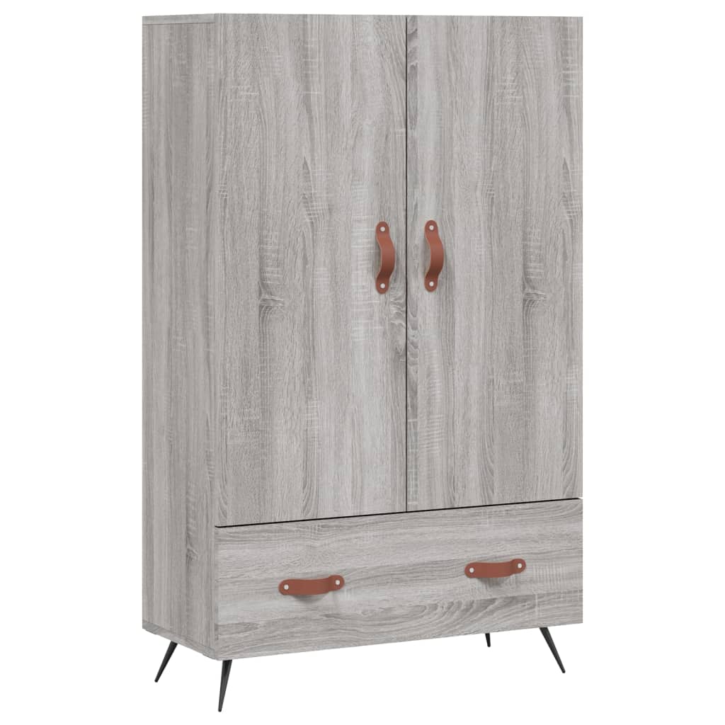 Buffet haut sonoma gris 69,5x31x115 cm bois d'ingénierie - XIOS