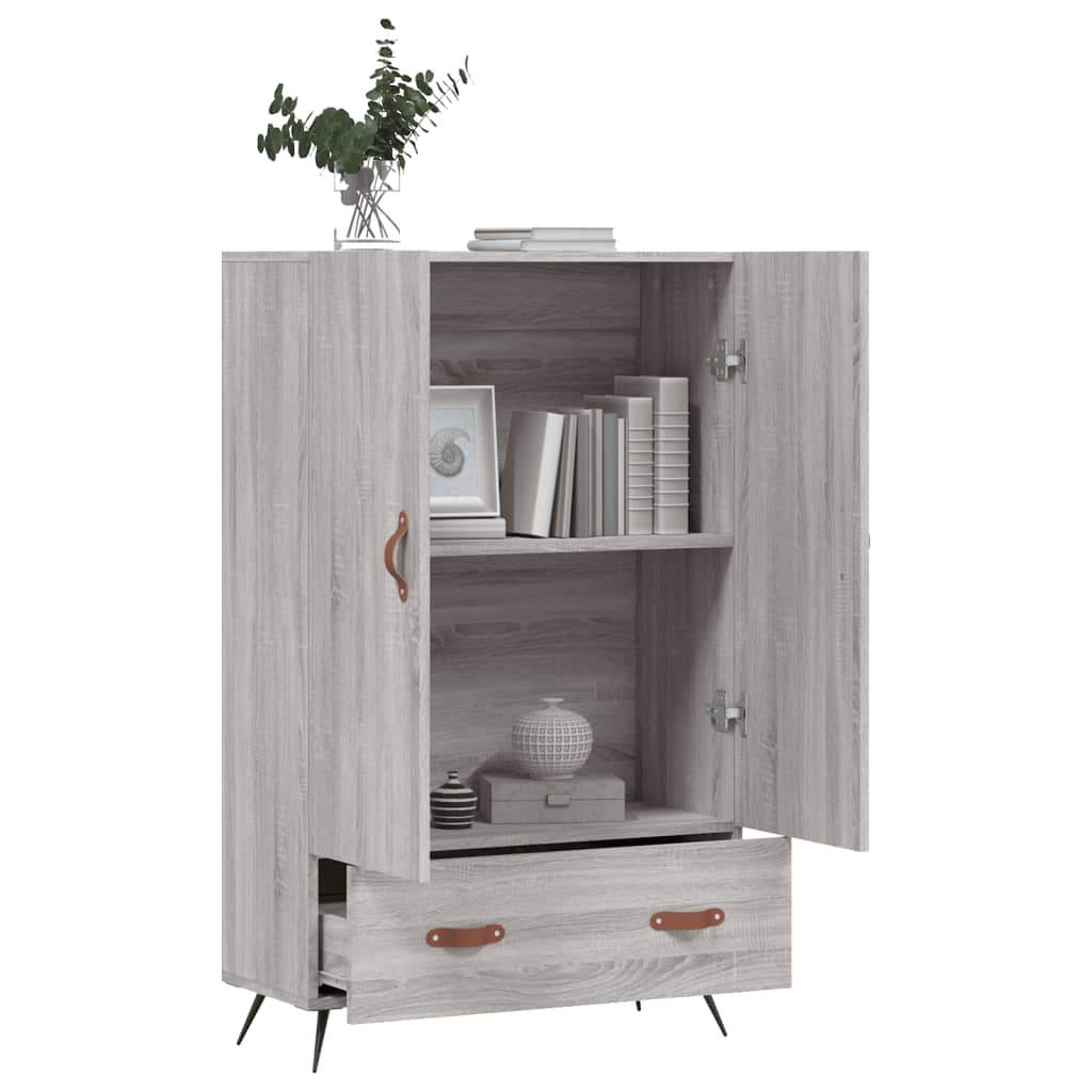 Buffet haut sonoma gris 69,5x31x115 cm bois d'ingénierie - XIOS