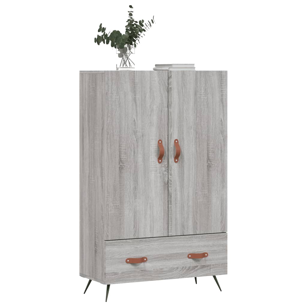 Buffet haut sonoma gris 69,5x31x115 cm bois d'ingénierie - XIOS
