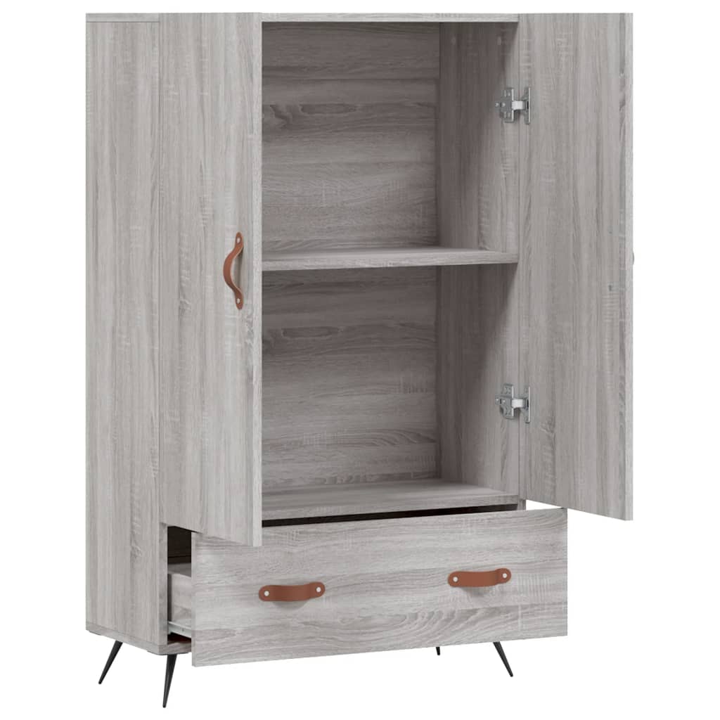 Buffet haut sonoma gris 69,5x31x115 cm bois d'ingénierie - XIOS