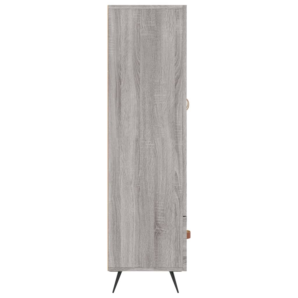 Buffet haut sonoma gris 69,5x31x115 cm bois d'ingénierie - XIOS