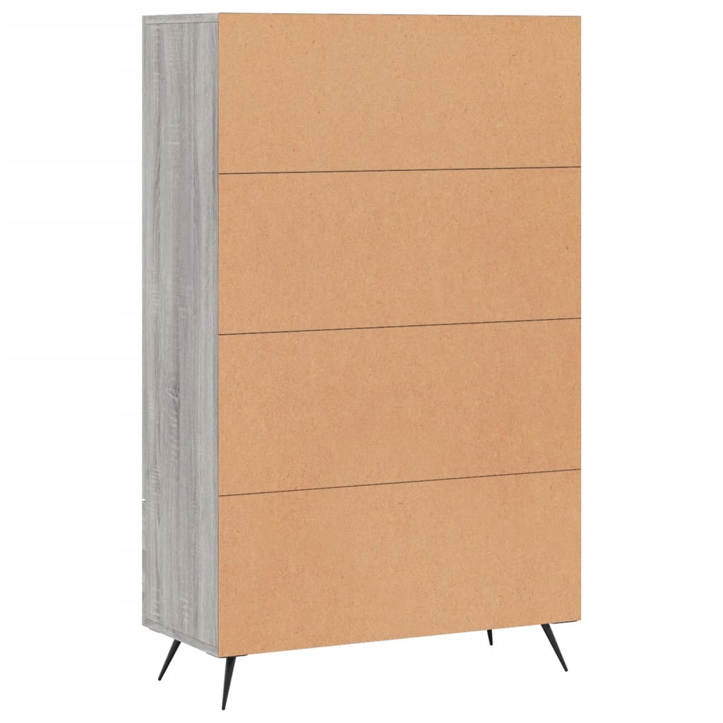 Buffet haut sonoma gris 69,5x31x115 cm bois d'ingénierie - XIOS