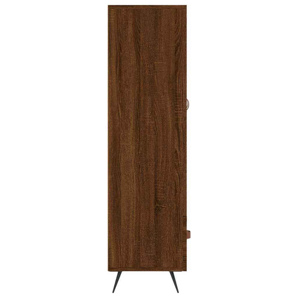 Buffet haut chêne marron 69,5x31x115 cm bois d'ingénierie - XIOS