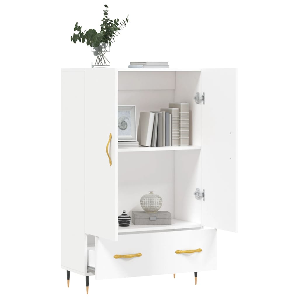 Buffet haut blanc 69,5x31x115 cm bois d'ingénierie - XIOS