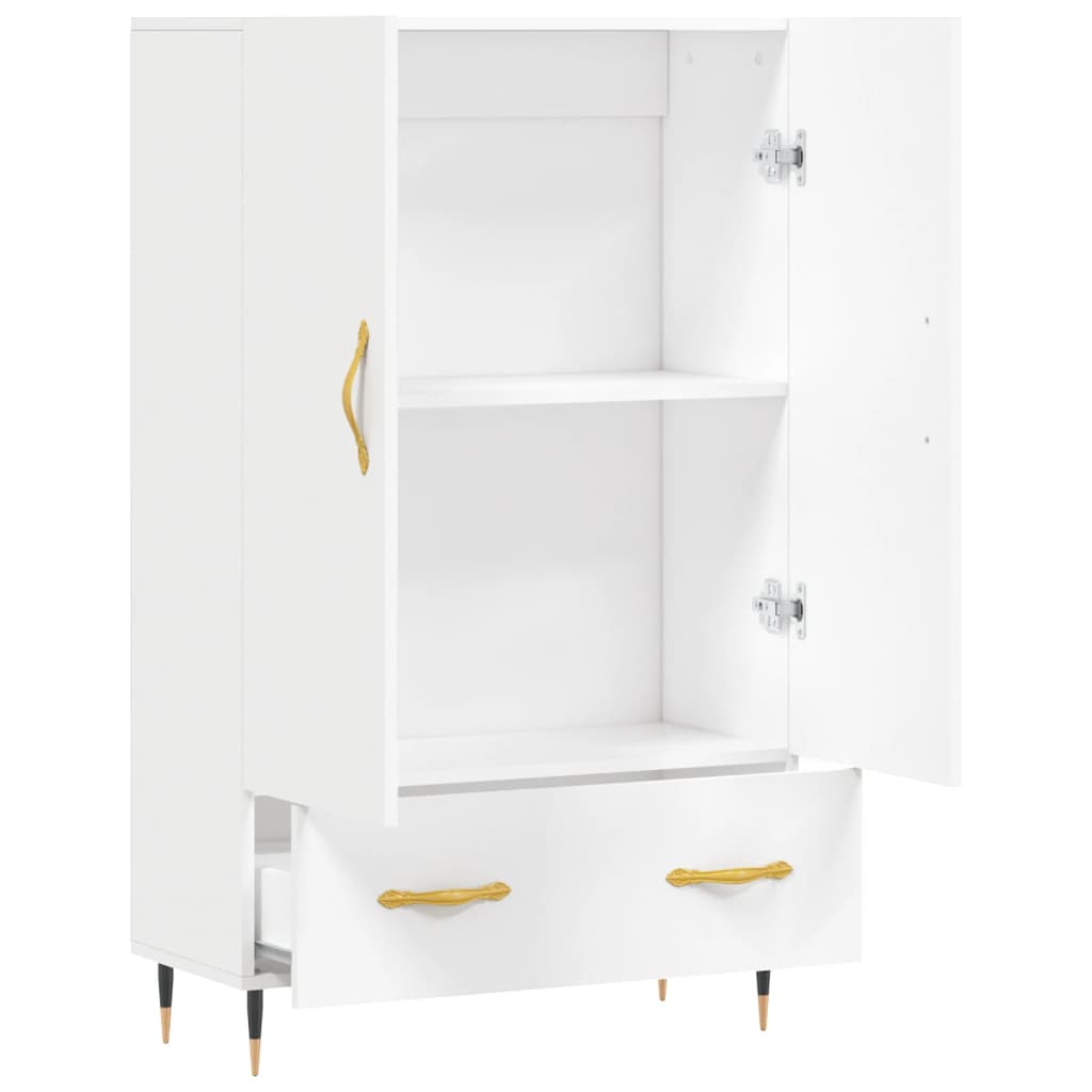 Buffet haut blanc 69,5x31x115 cm bois d'ingénierie - XIOS