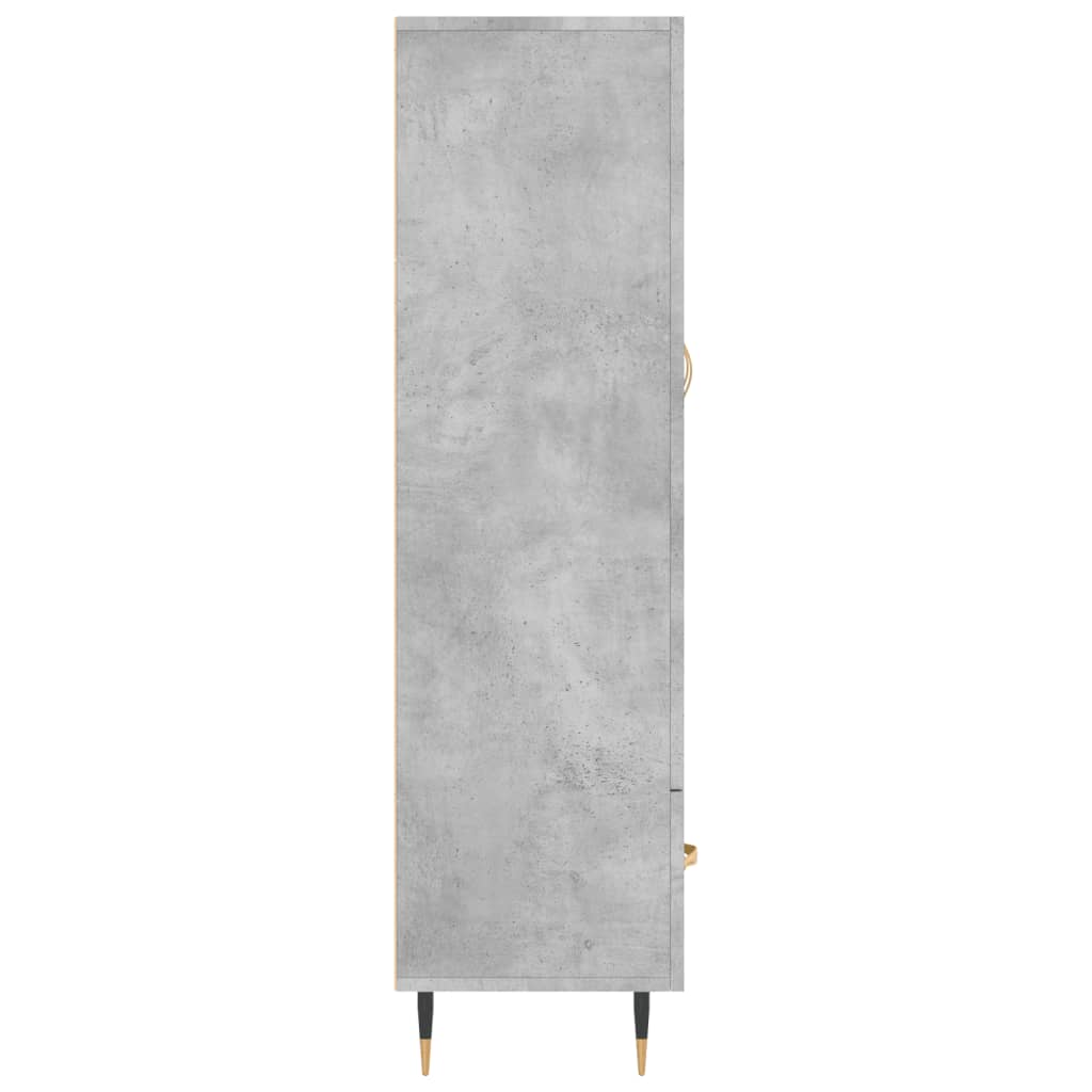 Buffet haut gris béton 69,5x31x115 cm bois d'ingénierie - XIOS