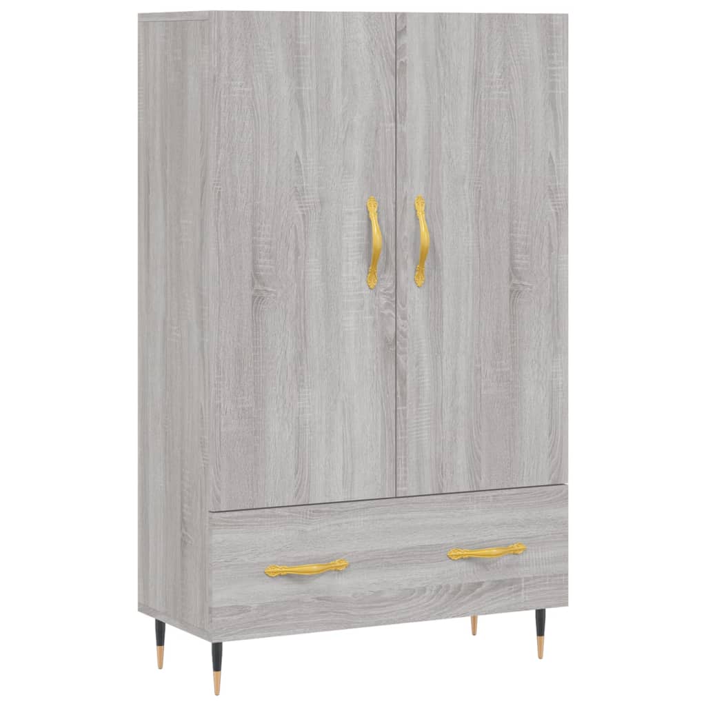 Buffet haut sonoma gris 69,5x31x115 cm bois d'ingénierie - XIOS