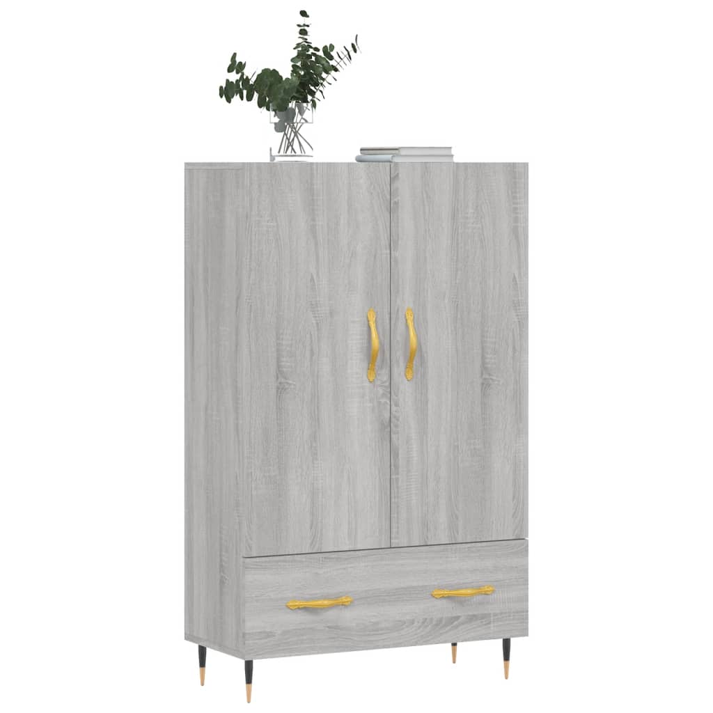 Buffet haut sonoma gris 69,5x31x115 cm bois d'ingénierie - XIOS