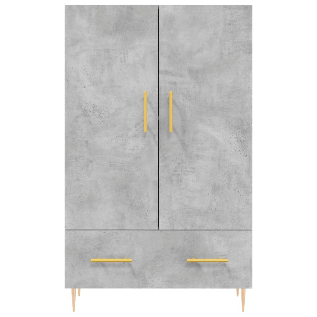 Buffet haut gris béton 69,5x31x115 cm bois d'ingénierie - XIOS