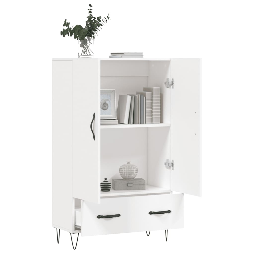 Buffet haut blanc 69,5x31x115 cm bois d'ingénierie - XIOS