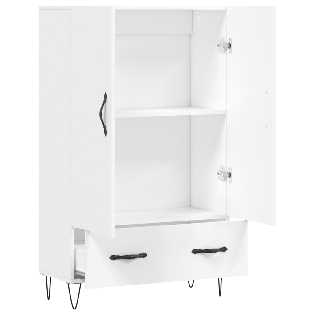 Buffet haut blanc 69,5x31x115 cm bois d'ingénierie - XIOS