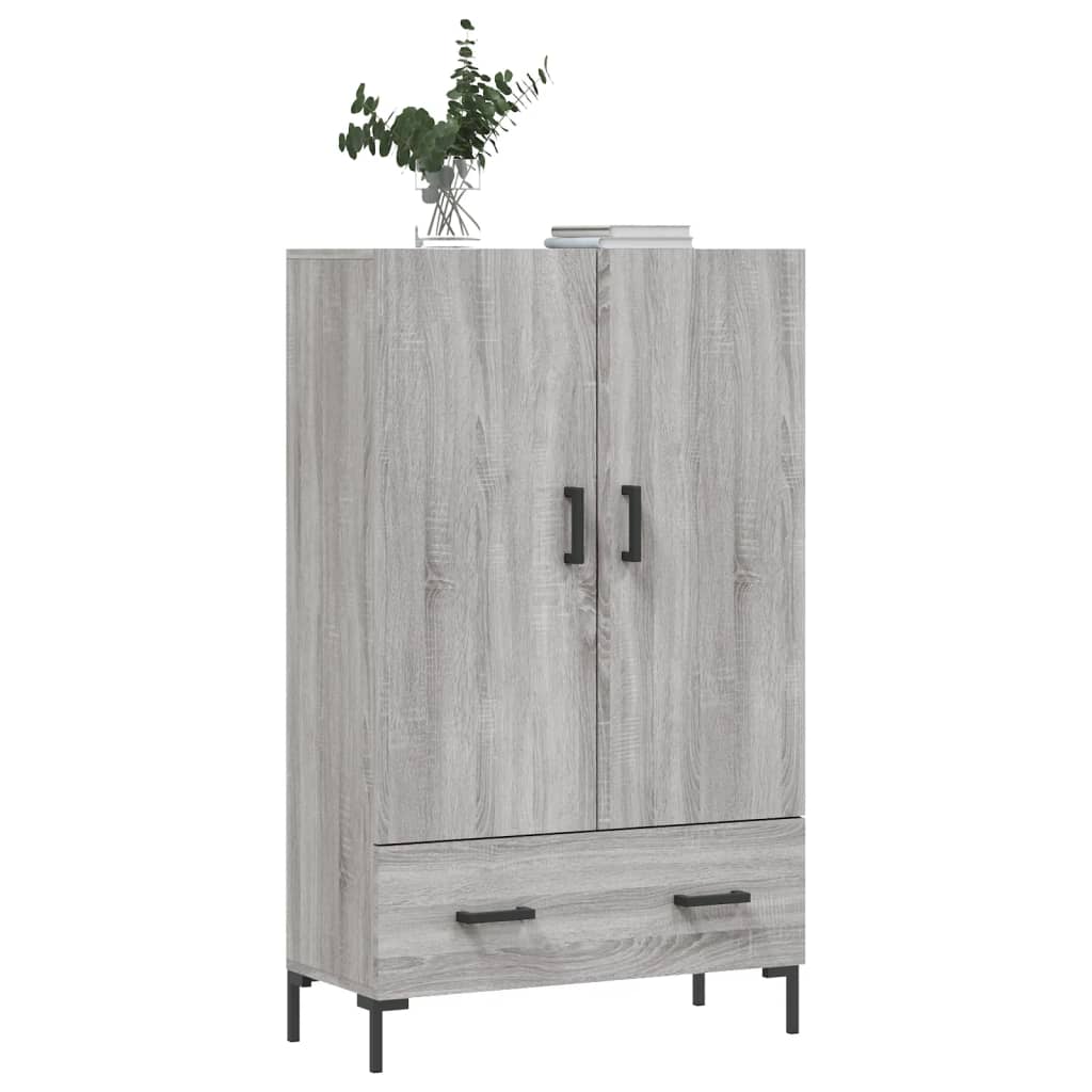 Buffet haut sonoma gris 69,5x31x115 cm bois d'ingénierie - XIOS