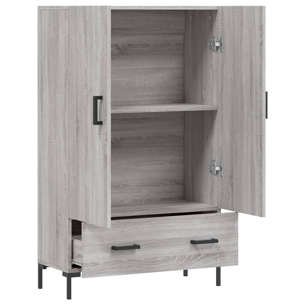 Buffet haut sonoma gris 69,5x31x115 cm bois d'ingénierie - XIOS